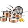 Lagostina Martellata Cookware Set with lid 10 Parts