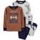 Carter's Toddler Football 100% Snug Fit Cotton PJs 4-pcs - Brown