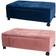 Dkd Home Decor Banqueta Rosa Poliéster Terciopelo Azul Marino Álamo 70 x 39.5 x 24.5 cm Banco de Almacenamiento 70x39.5cm 2pcs