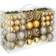 tectake Decoration Balls Gold Adorno de Árbol de Navidad 6cm 100pcs