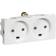Schneider Electric LK Fuga stikkontakt med jord, 2 moduler - hvid