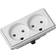 Schneider Electric LK Fuga stikkontakt med jord, 2 moduler - hvid