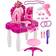 Prextex Makeup Table with Mirror & Chair