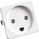 Schneider Electric LK Fuga stikkontakt med jord, 1 modul - hvid