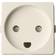 Schneider Electric LK Fuga stikkontakt med jord, 1 modul - hvid