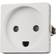 Schneider Electric LK Fuga stikkontakt med jord, 1 modul - hvid