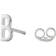Design Letters Archetypes A-Z Studs Earring - Silver