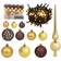 vidaXL Christmas Ball Set with Peak Weihnachtsbaumschmuck 61Stk.