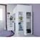 Kidsaw High Sleeper Loft Bed & Wardrobe Desk Bookcase Bundle 81.5x42.5"