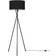 MiniSun Modern Gloss Black Floor Lamp 148cm