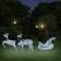 vidaXL Reindeer & Sleigh White Jullampa 64cm 2st