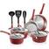 NutriChef Lines Pattern Cookware Set with lid 11 Parts