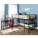 Walker Edison Twin Metal Loft Bed with Desk
