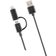 Deltaco USB A - USB Micro-B 2.0 (with Lightning) 1m