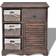vidaXL Wooden with Baskets Brown Storage Cabinet 60x63cm
