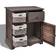 vidaXL Wooden with Baskets Brown Storage Cabinet 60x63cm