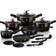Berlinger Haus Metallic Line Shiny Black Edition Cookware Set with lid 18 Parts