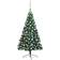 vidaXL Half LEDs&Ball Set Christmas Tree 120cm
