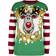 Ugly Christmas Sweater Reindeer Wreath Christmas Jumper - Multicolour