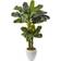 Nearly Natural Double Stalk Banana Tree In White Planter Artificial Plant