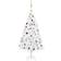 vidaXL Artificial with LEDs&Ball Set White 180 cm PVC Christmas Tree 180cm