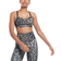 Reebok Lux Strappy Modern Safari Print Sports Bra