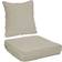 Sunnydaze 2-Piece Replacement Chair Cushions Beige (61x61)