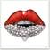 Stupell Industries Glam Lips with Glistening Cosmetic Stones Ziwei Li Wall Decor 30.5x30.5cm