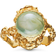 Maanesten Goddess Prehnit Ring - Gold/Green