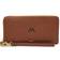 Fossil Women's Leather Logan RFID Zip Around Clutch - Brown