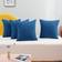 Deconovo Faux Linen Farmhouse Cushion Cover Blue (66x66cm)