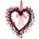 GlitzHome Valentine's Berry Heart Decoration 17"