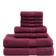 Madison Park 8pc Cotton Bath Towel Red (137.2x76.2cm)