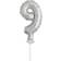 Unique ‎AN_9_Number_Foil_Cake_Topper_Silver Cake Decoration