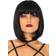 Leg Avenue Women's Short Natural Bob Wig Black