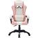 vidaXL RGB LED Lights Artificial Leather Gaming Chair - Pink and Black