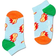 Happy Socks Kids Bunny Low Sock - Light Yellow/Orange/Red/Green