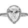 Pandora Sparkling Teardrop Halo Ring - Silver/Transparent