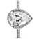 Pandora Sparkling Teardrop Halo Ring - Silver/Transparent