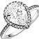Pandora Sparkling Teardrop Halo Ring - Silver/Transparent