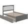 AFI Mission Full Platform Bed with Matching Foot Board