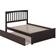 AFI Mission Full Platform Bed with Matching Foot Board