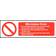 Vogue Microwave Oven Safety Sign 100x300mm