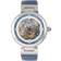Pearl Adelaide Automatik Skelettuhr Lederband Blau