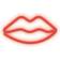 Forever Light Lips Neon LED Bordslampa 15cm