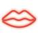 Forever Light Lips Neon LED Lampada da tavolo 15cm