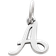 James Avery Script Initial Charm A to Z - Silver
