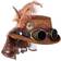 Boland Steampunk Hat Brun med Pilotbriller