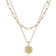 M Mooham Dainty Layered Initial Necklaces - Gold