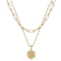 M Mooham Dainty Layered Initial Necklaces - Gold